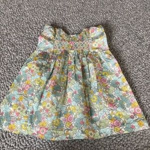 Bonpoint Smocked  liberty of London printed short sleeve dress- 2Y
